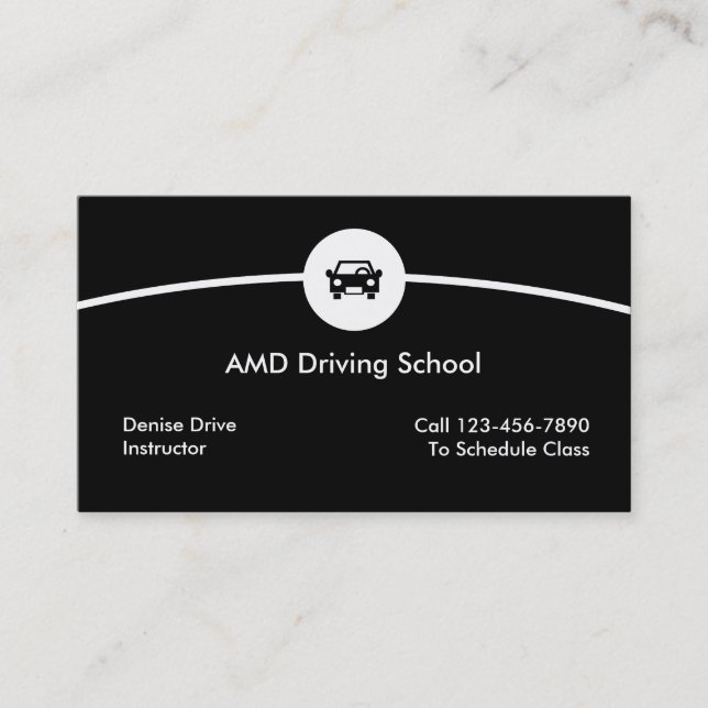 Cartes de visite d'auto-école (Devant)