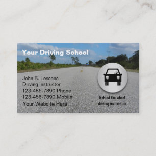 Cartes de visite d'auto-école