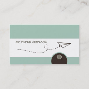 Cartes de visite d'avion de papier