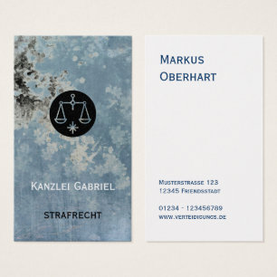 Cartes de visite d'avocat bleu