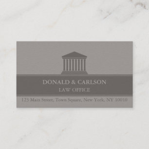 Cartes de visite d'avocat de palais de justice