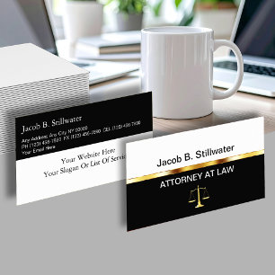 Cartes de visite d'avocat élégantes