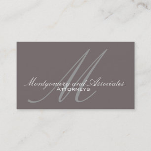 Cartes de visite d'avocat Monogram personnalisable