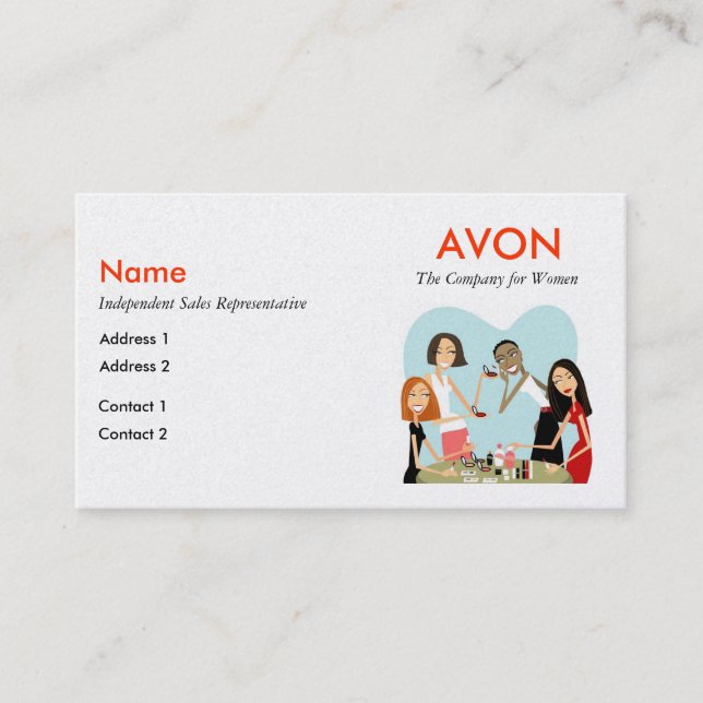 Cartes de visite d'Avon - perle (Devant)