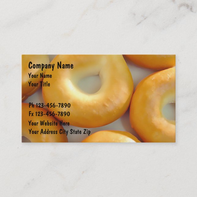 Cartes de visite de bagel (Devant)