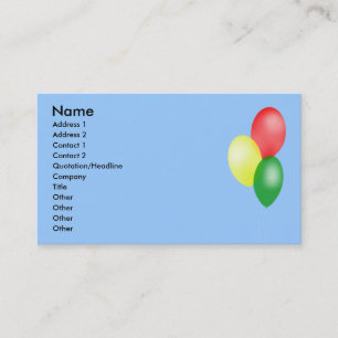Cartes de visite de ballons