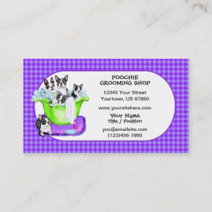 Cartes de visite de baquet de Boston Terrier