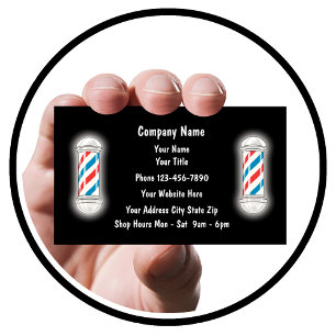 Cartes de visite de barbier