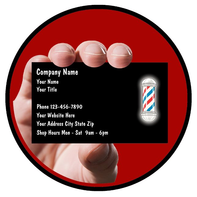 Cartes de visite de barbier (Barber Shop Business Cards )