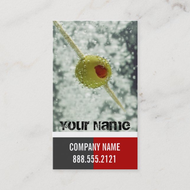 Cartes de visite de barman (Devant)