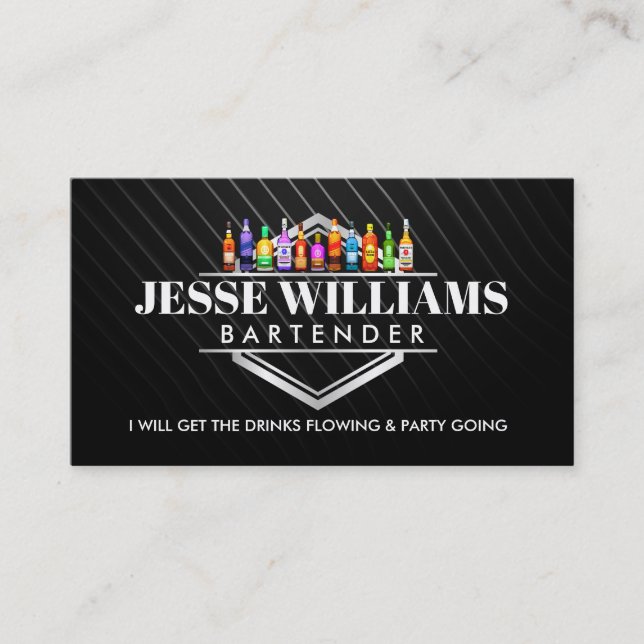Cartes de visite de barmans Slogans (Devant)