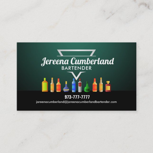 Cartes de visite de barmans Slogans (Devant)