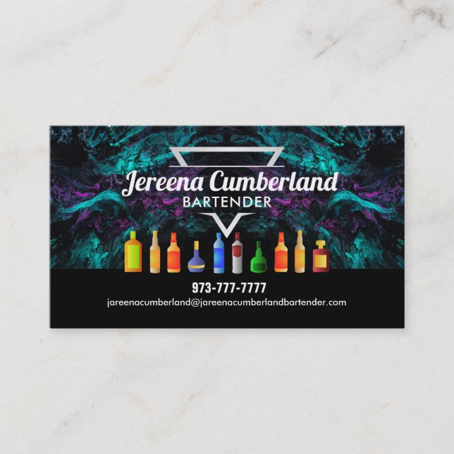 Cartes de visite de barmans Slogans (Devant)