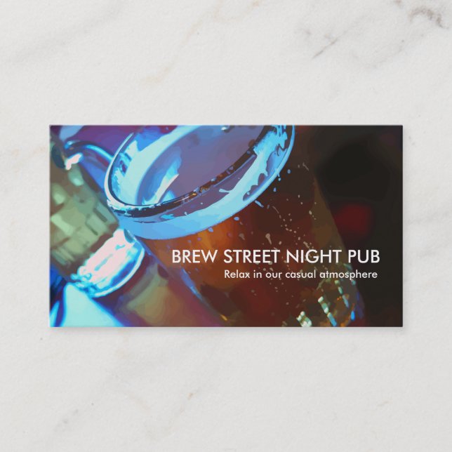 Cartes de visite de barre et de Pub (Devant)