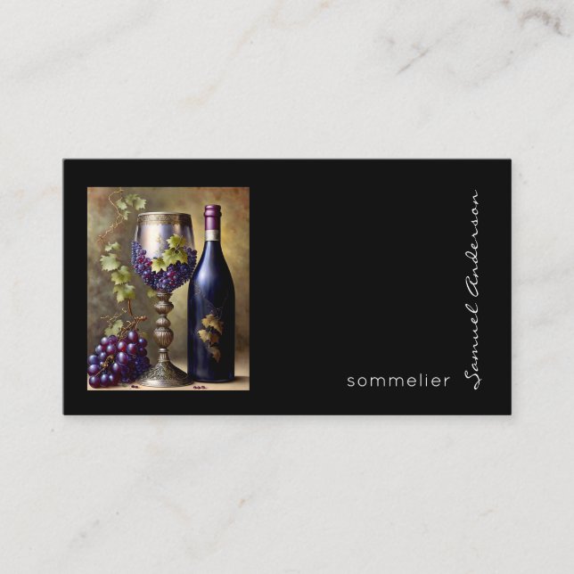 Cartes de visite de Bartender Sommelier (Devant)