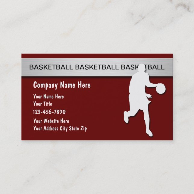 Cartes de visite de basket-ball (Devant)