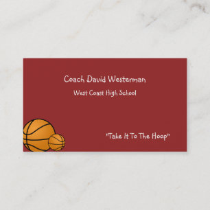 Cartes de visite de basket-ball