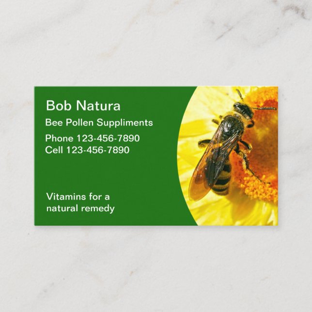 Cartes de visite de Bee Pollen (Devant)