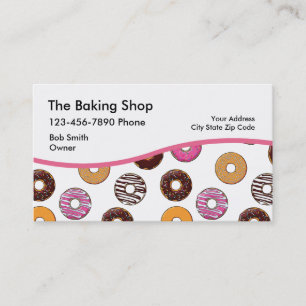Cartes de visite de beignet de boulangerie
