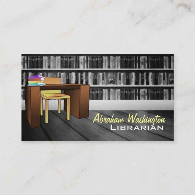 Cartes de visite de bibliothèque (Devant)