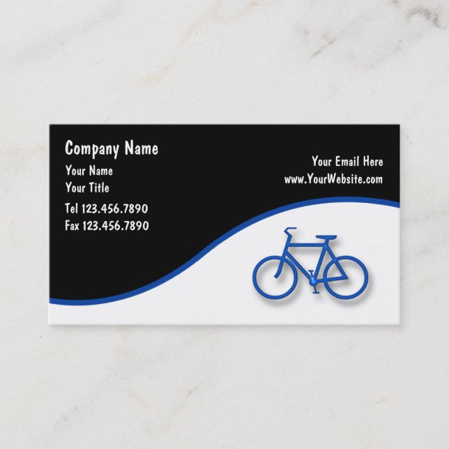 Cartes de visite de bicyclette (Devant)
