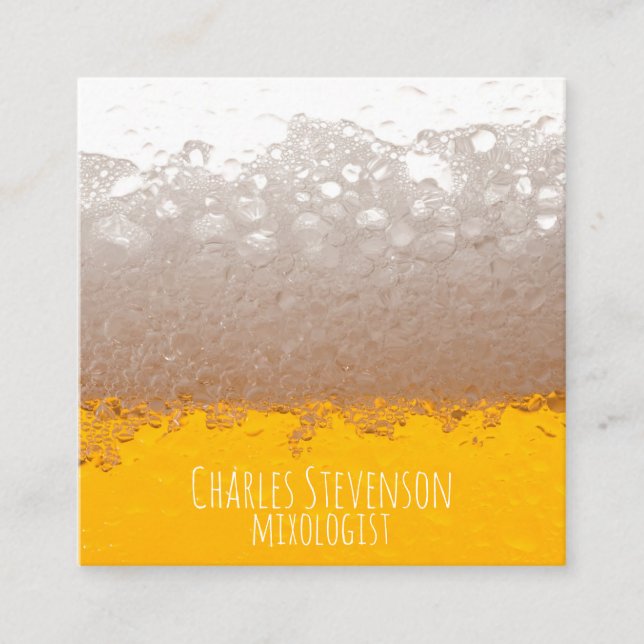 Cartes de visite de bière (Devant)
