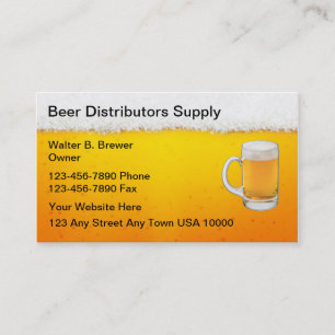 Cartes de visite de bière