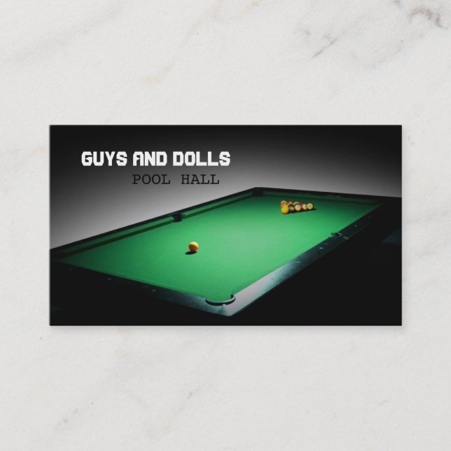 Cartes de visite de billards (Devant)