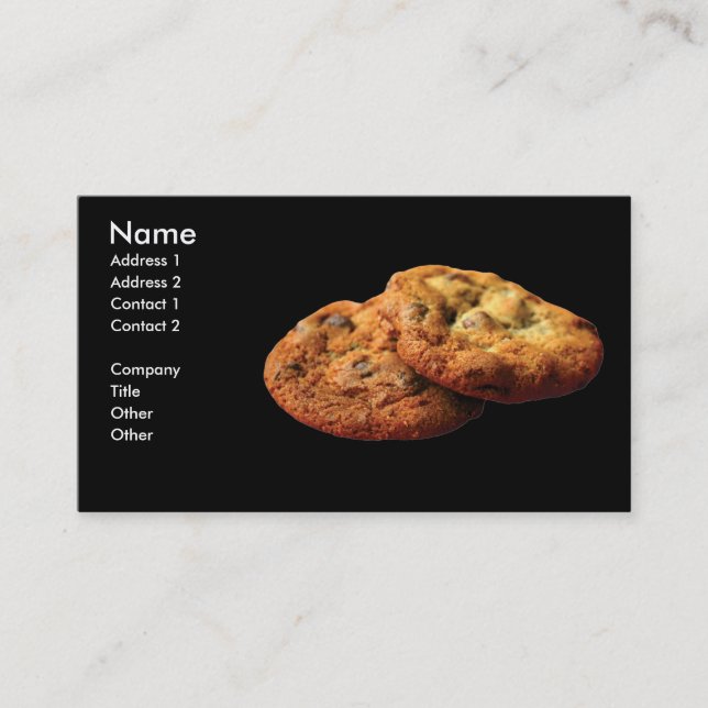 Cartes de visite de biscuit (Devant)