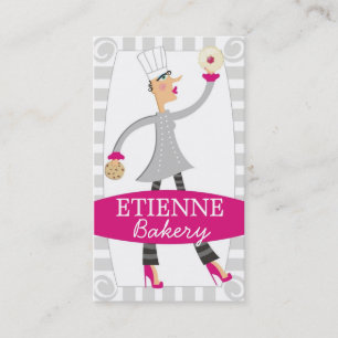 Cartes de visite de biscuits de chef de pâtisseri
