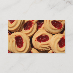 Cartes de visite de biscuits sablés de fraise