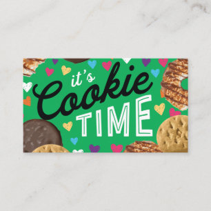 Cartes de visite de biscuits scout pour filles