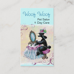 Cartes de visite de Black Poodle Boudoir