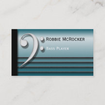 Cartes de visite de bleu de clef basse et de