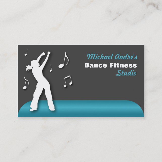 Cartes de visite de bleu de forme physique de (Devant)