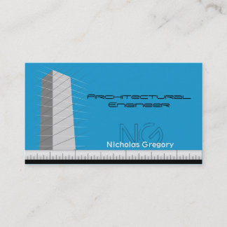 Cartes de visite de bleu de génie architectural