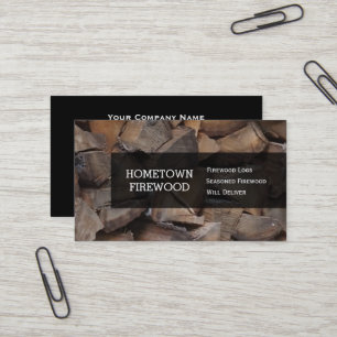 Cartes de visite de bois de chauffage