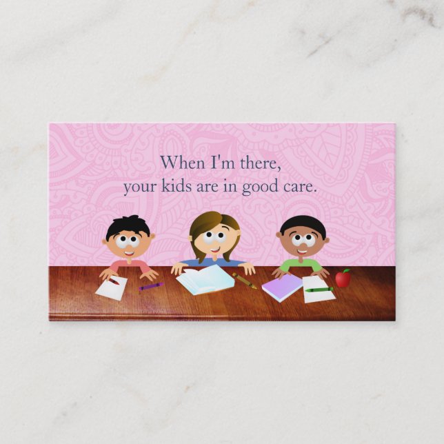 Cartes de visite de bonne d'enfants (Devant)