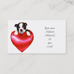 Cartes de visite de Boston Terrier d'amour