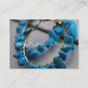 Cartes de visite de boucles d'oreille de turquoise