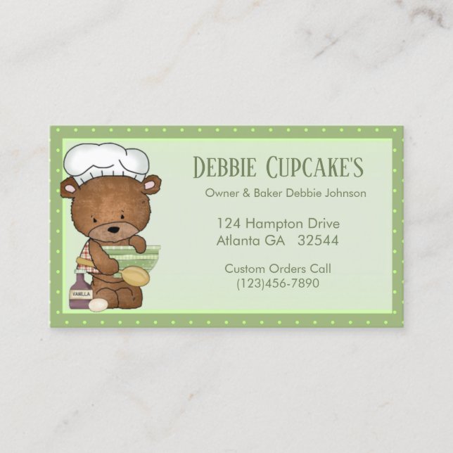 Cartes de visite de boulangerie (Devant)