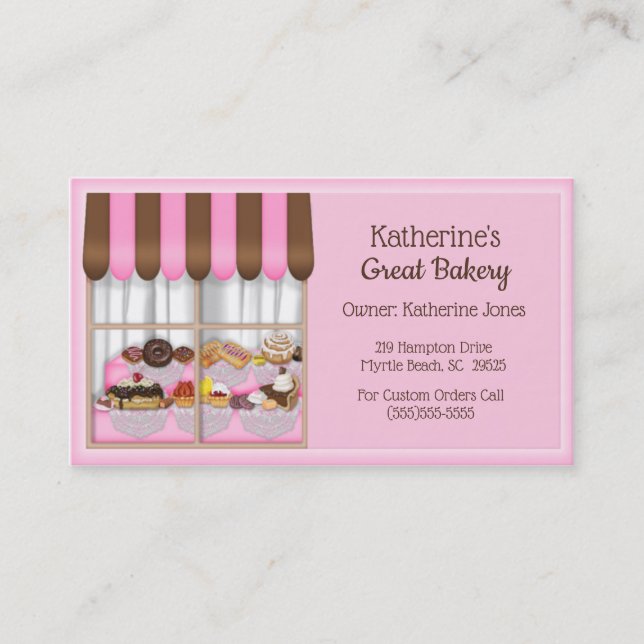 Cartes de visite de boulangerie (Devant)
