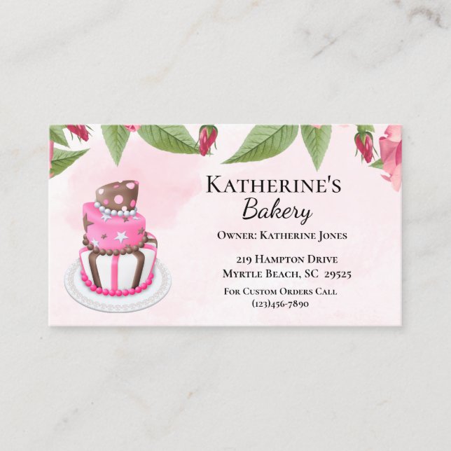 Cartes de visite de boulangerie (Devant)