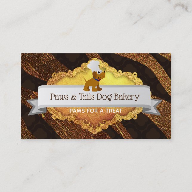 Cartes de visite de boulangerie de chien (Devant)