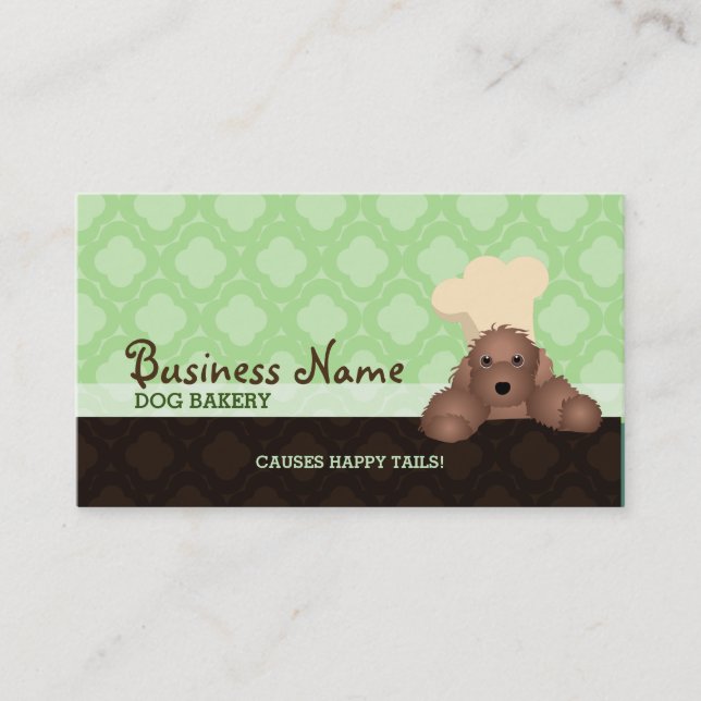 Cartes de visite de boulangerie de chien (Devant)