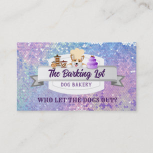 Cartes de visite de boulangerie de chien