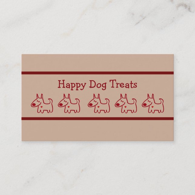 Cartes de visite de boulangerie de chien (Devant)