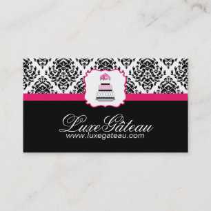 Cartes de visite de boulangerie de damassé