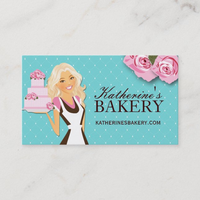 Cartes de visite de boulangerie de gâteau (Devant)