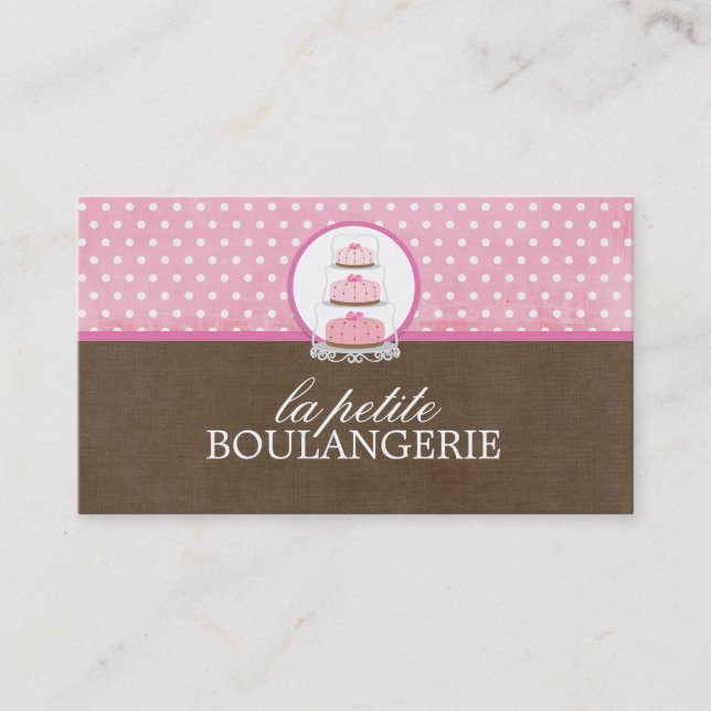 Cartes de visite de boulangerie de gâteau (Devant)